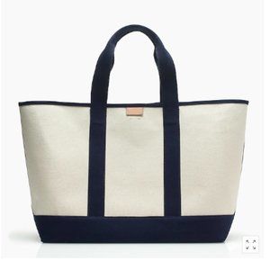 J Crew Canvas Beach Bag - NWT